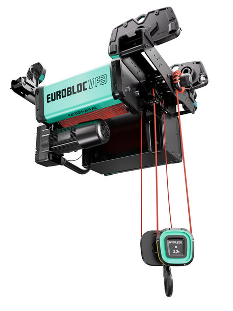 Verlinde lance une nouvelle gamme de palans électriques à câble synthétique EUROBLOC VF pour charges jusqu’à 20 000 kg